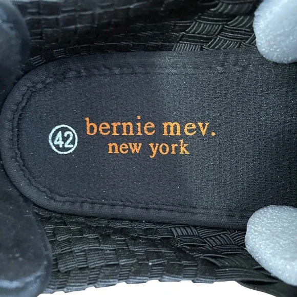 NEW Bernie Mev Victoria Woven Walking Shoe Black Slip On Sneaker US 11 EU 42 NIB - Picture 8 of 12